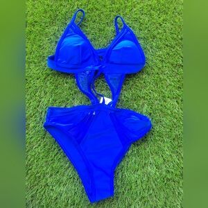 Windsor, one piece swimsuit, blue, size medium